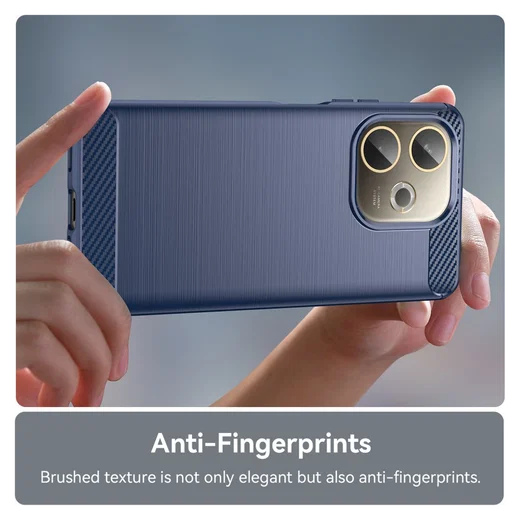 Oppo A5 Pro Hoesje Geborsteld TPU Flexibele Back Cover Blauw afbeelding 6