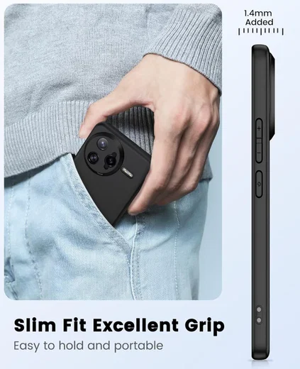 Xiaomi Poco F7 Ultra Hoesje Dun TPU Back Cover Matte Zwart afbeelding 5