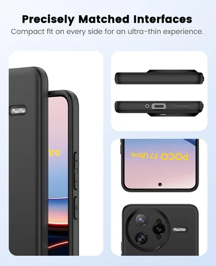 Xiaomi Poco F7 Ultra Hoesje Dun TPU Back Cover Matte Zwart afbeelding 6