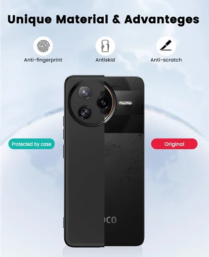Xiaomi Poco F7 Ultra Hoesje Dun TPU Back Cover Matte Zwart afbeelding 7