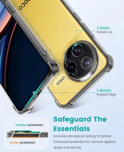 Xiaomi Poco F7 Ultra Hoesje Schokbestendig en Dun TPU Back Cover Transparant afbeelding 4