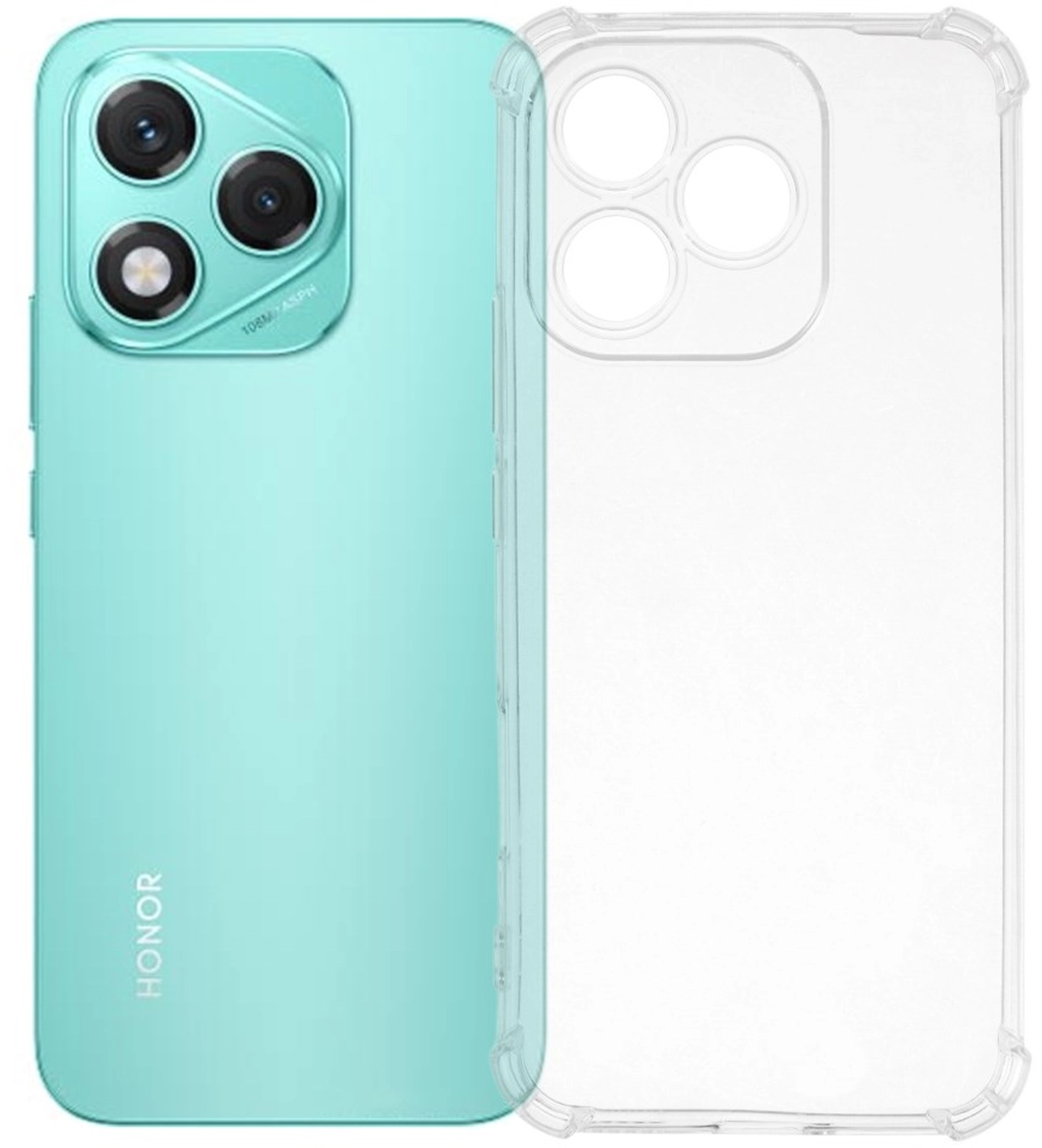 Honor 400 Lite Hoesje Schokbestendig en Dun TPU Back Cover Transparant afbeelding 2