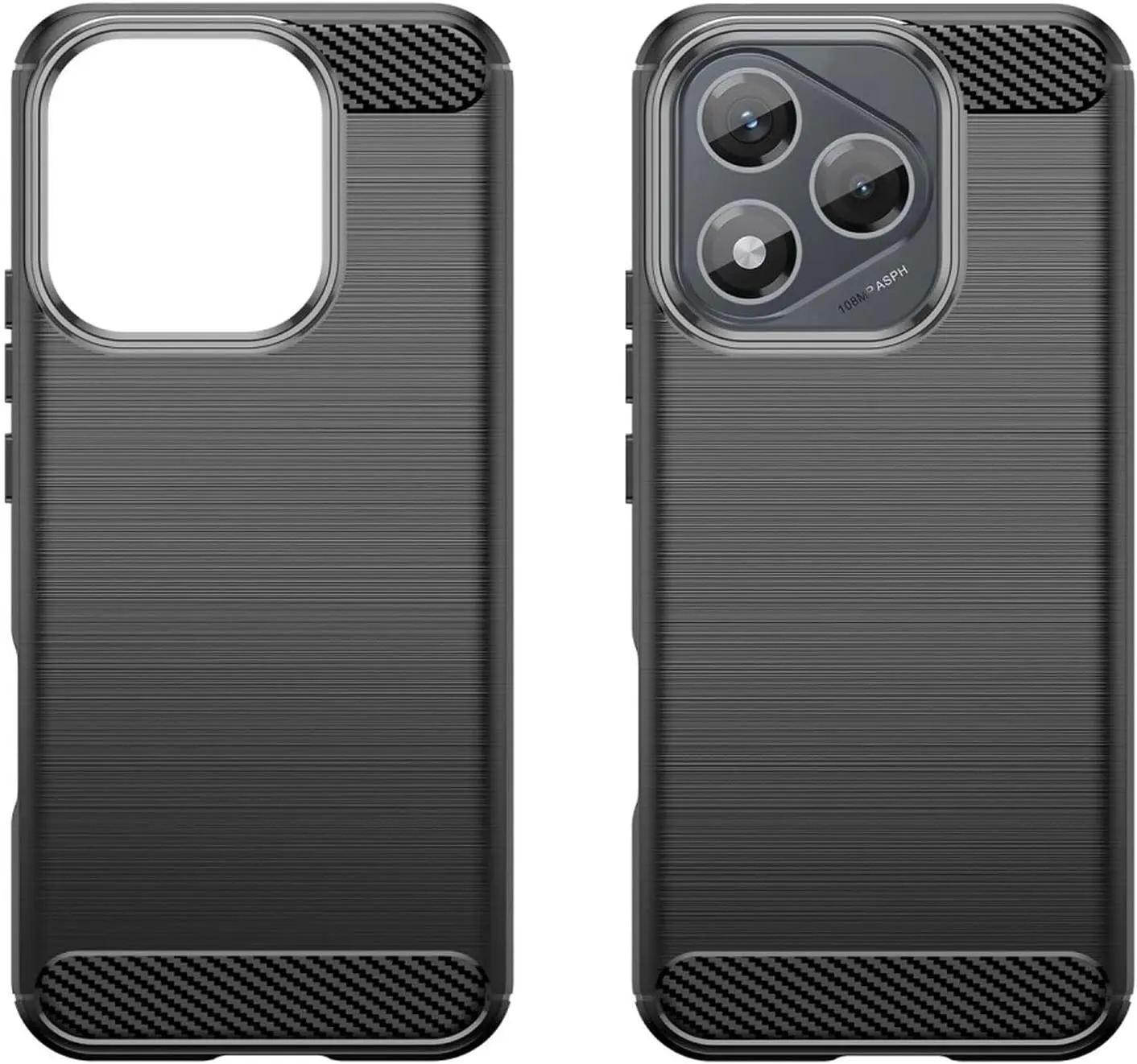 Honor 400 Lite Hoesje Geborsteld TPU Flexibele Back Cover Zwart afbeelding 2