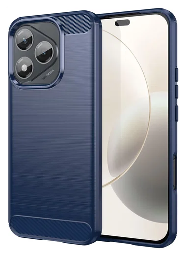 Honor 400 Lite Hoesje Geborsteld TPU Flexibele Back Cover Blauw afbeelding 1