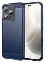 Honor 400 Lite Hoesje Geborsteld TPU Flexibele Back Cover Blauw