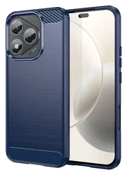 Honor 400 Lite Hoesje Geborsteld TPU Flexibele Back Cover Blauw afbeelding