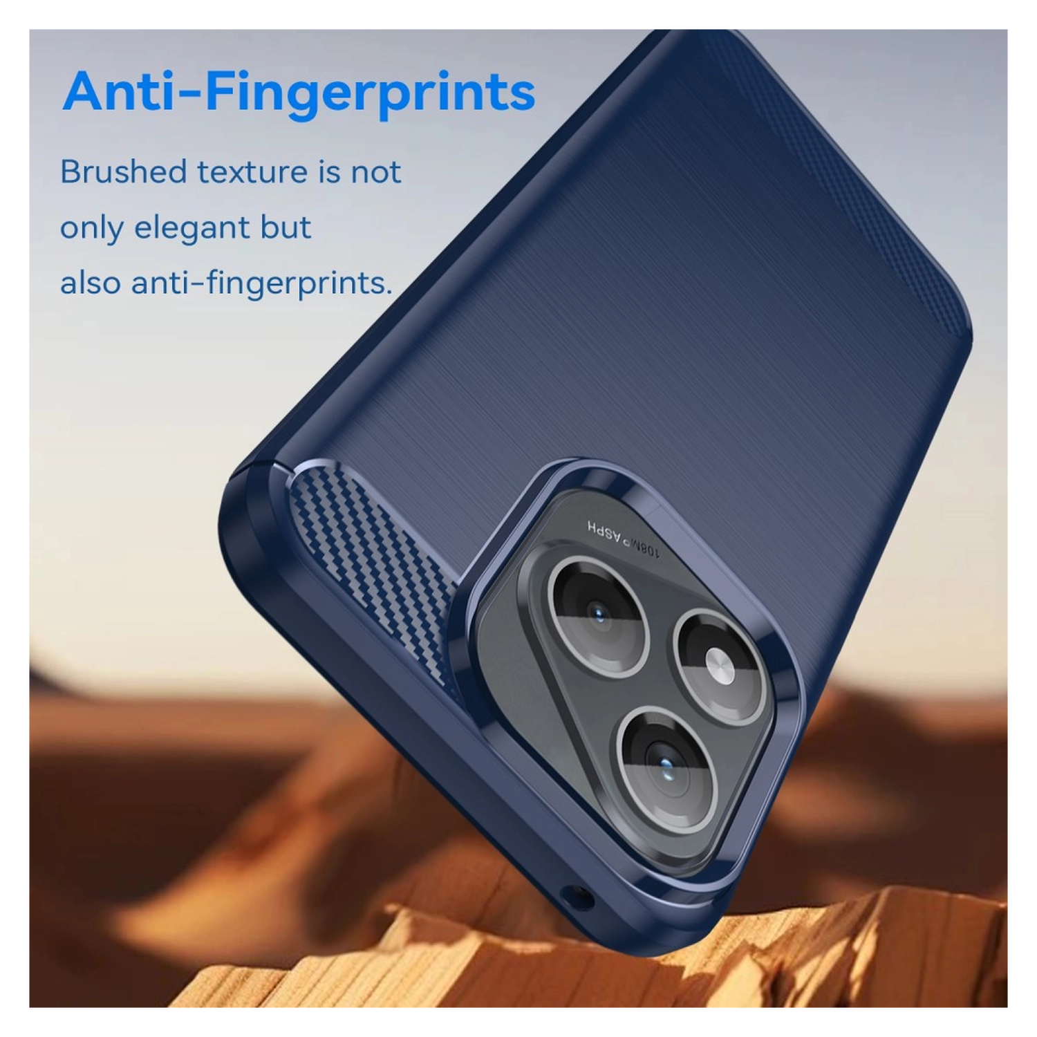 Honor 400 Lite Hoesje Geborsteld TPU Flexibele Back Cover Blauw afbeelding 4