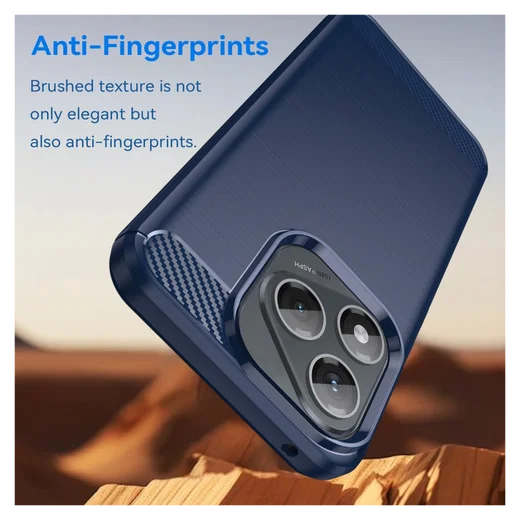 Honor 400 Lite Hoesje Geborsteld TPU Flexibele Back Cover Blauw afbeelding 4