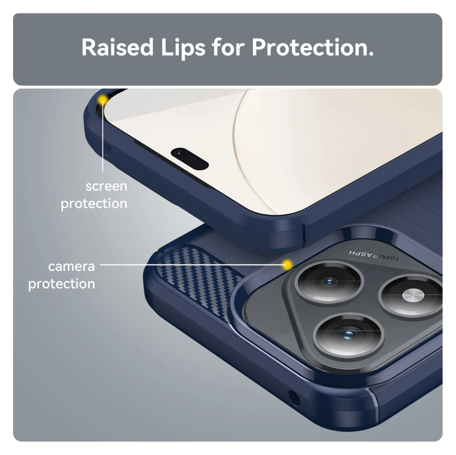 Honor 400 Lite Hoesje Geborsteld TPU Flexibele Back Cover Blauw afbeelding 7