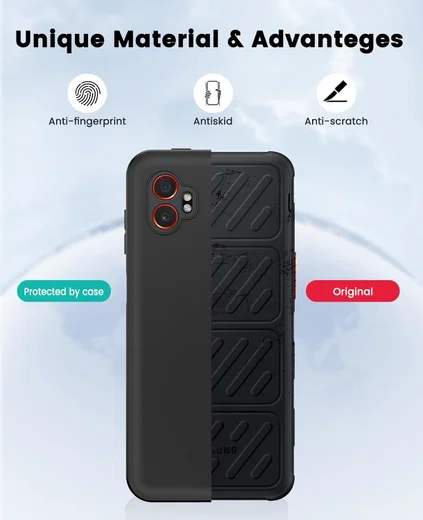 Samsung Galaxy Xcover 7 Pro Hoesje Dun TPU Back Cover Matte Zwart afbeelding 6