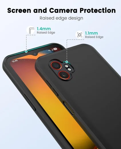 Samsung Galaxy Xcover 7 Pro Hoesje Dun TPU Back Cover Matte Zwart afbeelding 3
