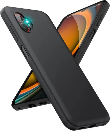 Samsung Galaxy Xcover 7 Pro Hoesje Dun TPU Back Cover Matte Zwart afbeelding 1