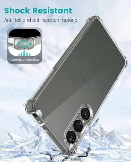 Sony Xperia 1 VII Hoesje Schokbestendig en Dun TPU Back Cover Transparant afbeelding 2
