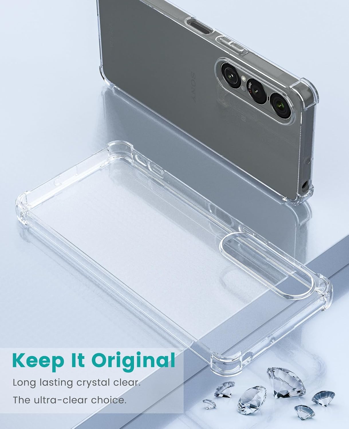 Sony Xperia 1 VII Hoesje Schokbestendig en Dun TPU Back Cover Transparant afbeelding 7