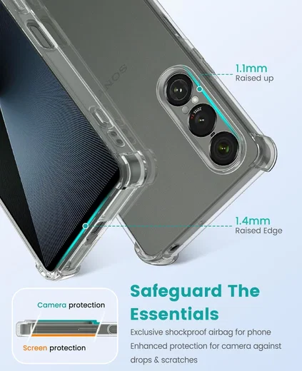 Sony Xperia 1 VII Hoesje Schokbestendig en Dun TPU Back Cover Transparant afbeelding 4