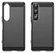 Sony Xperia 1 VII Hoesje Geborsteld TPU Flexibele Back Cover Zwart afbeelding 2