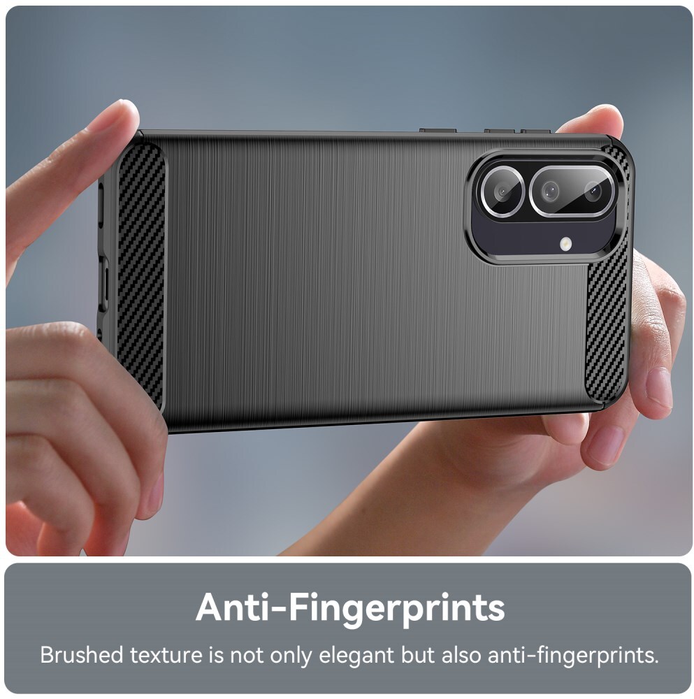 Samsung Galaxy M56 Hoesje Geborsteld TPU Flexibele Back Cover Zwart afbeelding 6