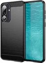 Samsung Galaxy M56 Hoesje Geborsteld TPU Flexibele Back Cover Zwart