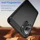 Samsung Galaxy M56 Hoesje Geborsteld TPU Flexibele Back Cover Zwart afbeelding 2