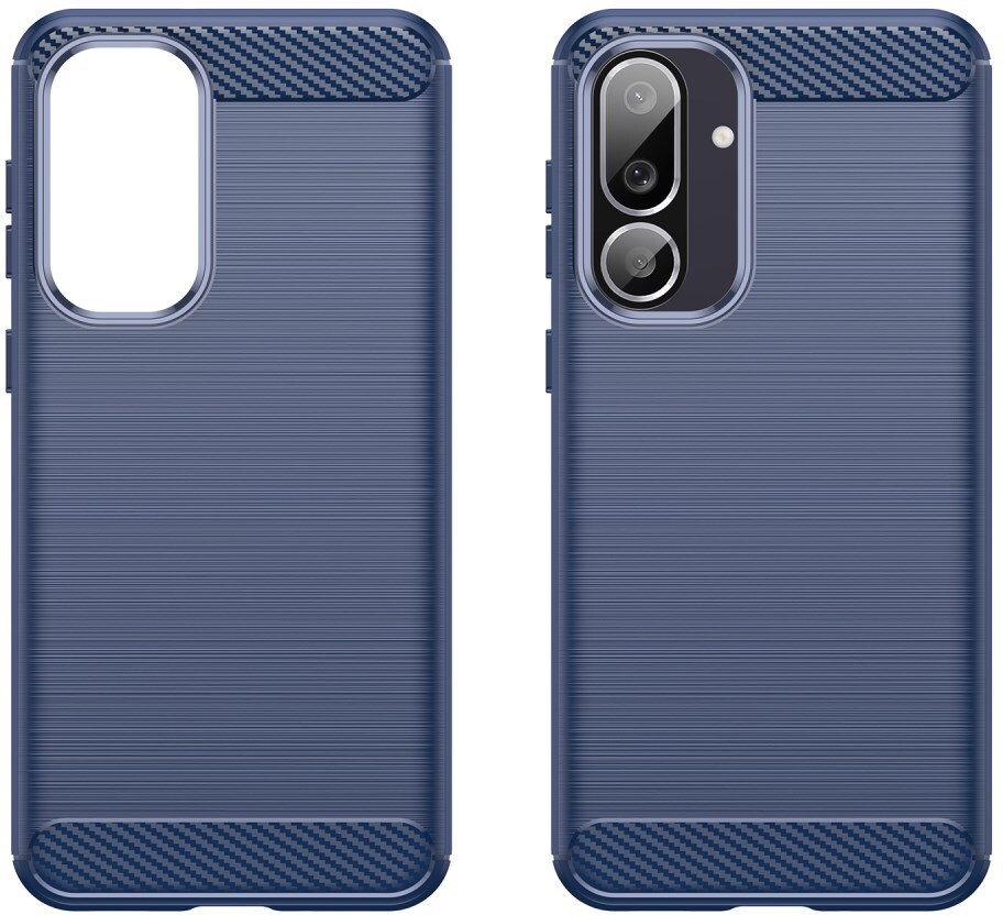 Samsung Galaxy M56 Hoesje Geborsteld TPU Flexibele Back Cover Blauw afbeelding 5