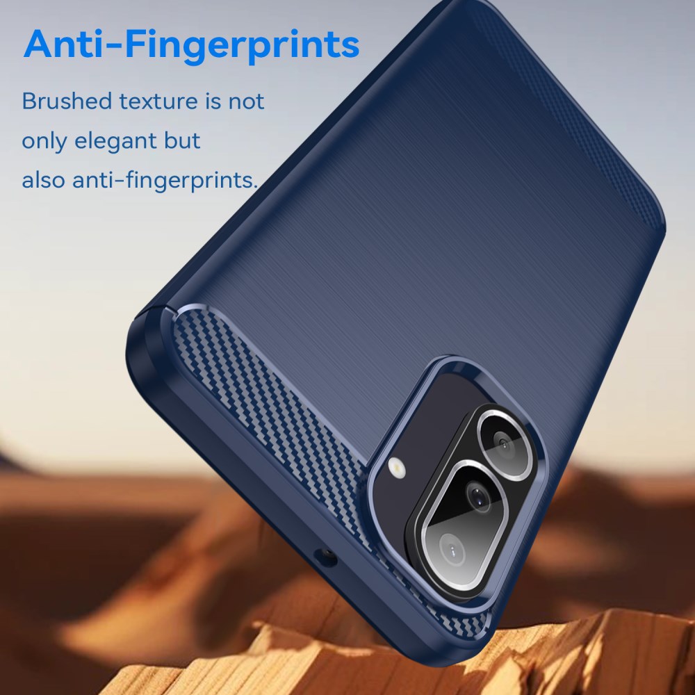 Samsung Galaxy M56 Hoesje Geborsteld TPU Flexibele Back Cover Blauw afbeelding 2
