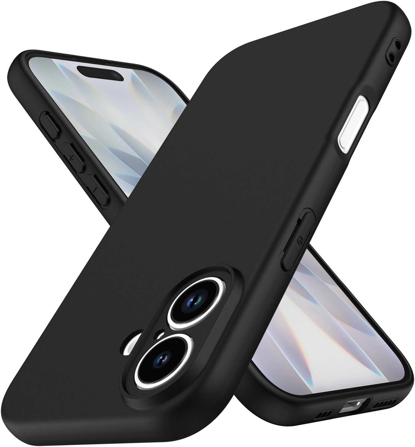 Apple iPhone 17 Hoesje Dun TPU Back Cover Matte Zwart afbeelding 5