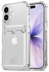 Apple iPhone 17 Hoesje Dun TPU met Pasjeshouder Back Cover Transparant afbeelding