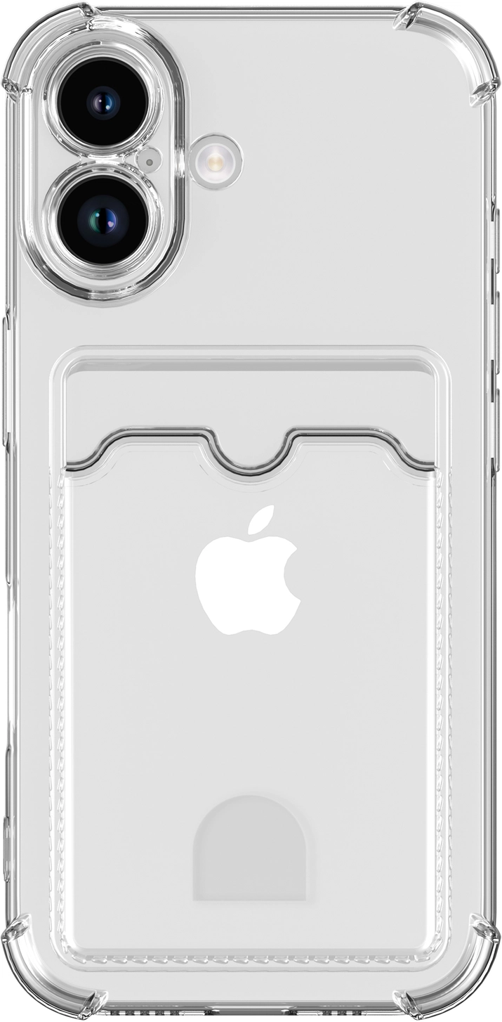 Apple iPhone 17 Hoesje Dun TPU met Pasjeshouder Back Cover Transparant afbeelding 6