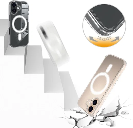 Apple iPhone 17 Hoesje MagSafe Dun TPU Back Cover Transparant afbeelding 11