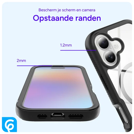 Apple iPhone 17 Hoesje Full Protect 360° Cover met MagSafe Zwart afbeelding 5