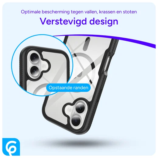 Apple iPhone 17 Hoesje Full Protect 360° Cover met MagSafe Zwart afbeelding 2