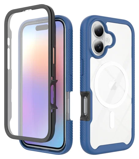 Apple iPhone 17 Hoesje Full Protect 360° Cover met MagSafe Blauw afbeelding 1