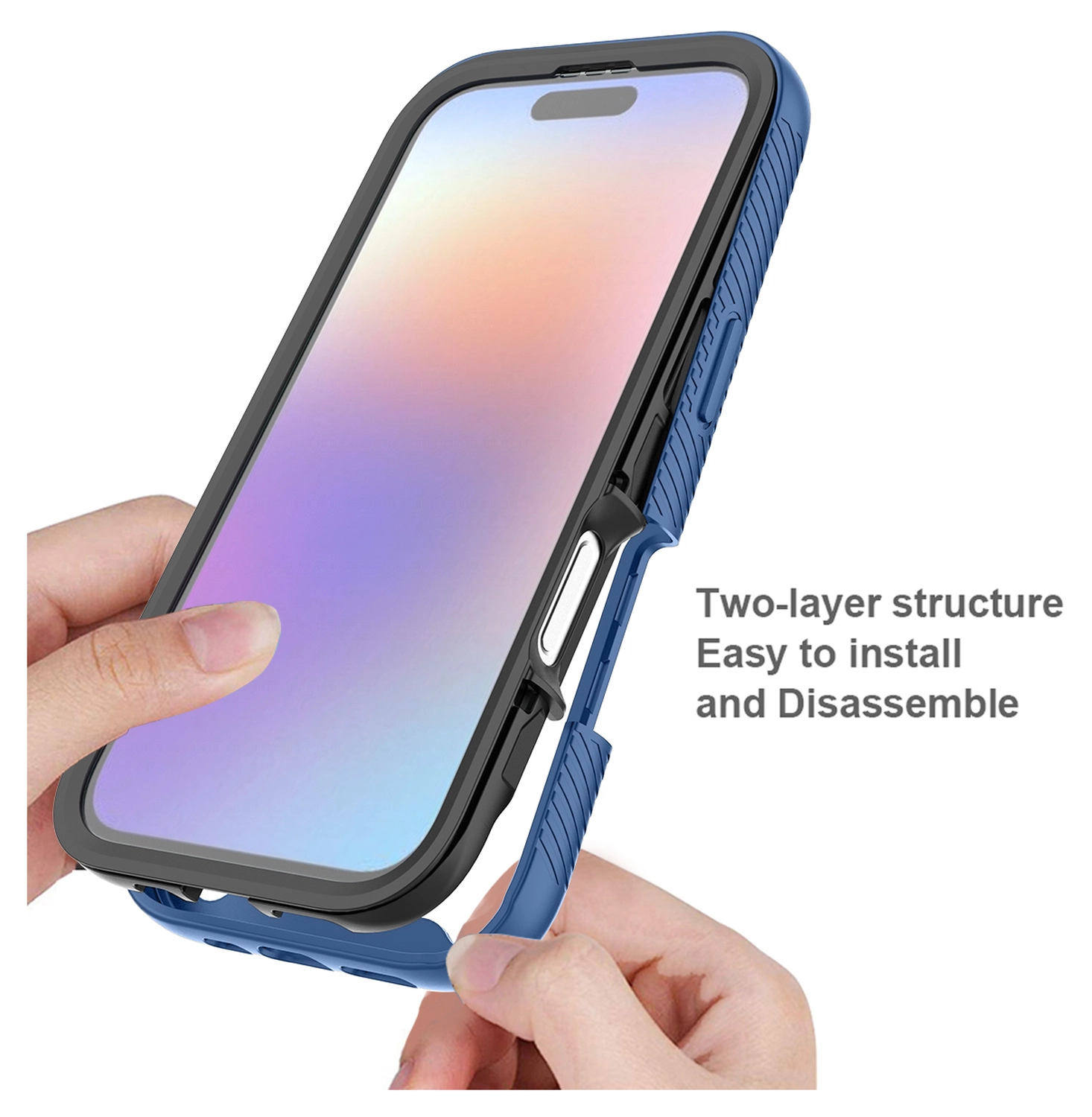 Apple iPhone 17 Hoesje Full Protect 360° Cover met MagSafe Blauw afbeelding 5