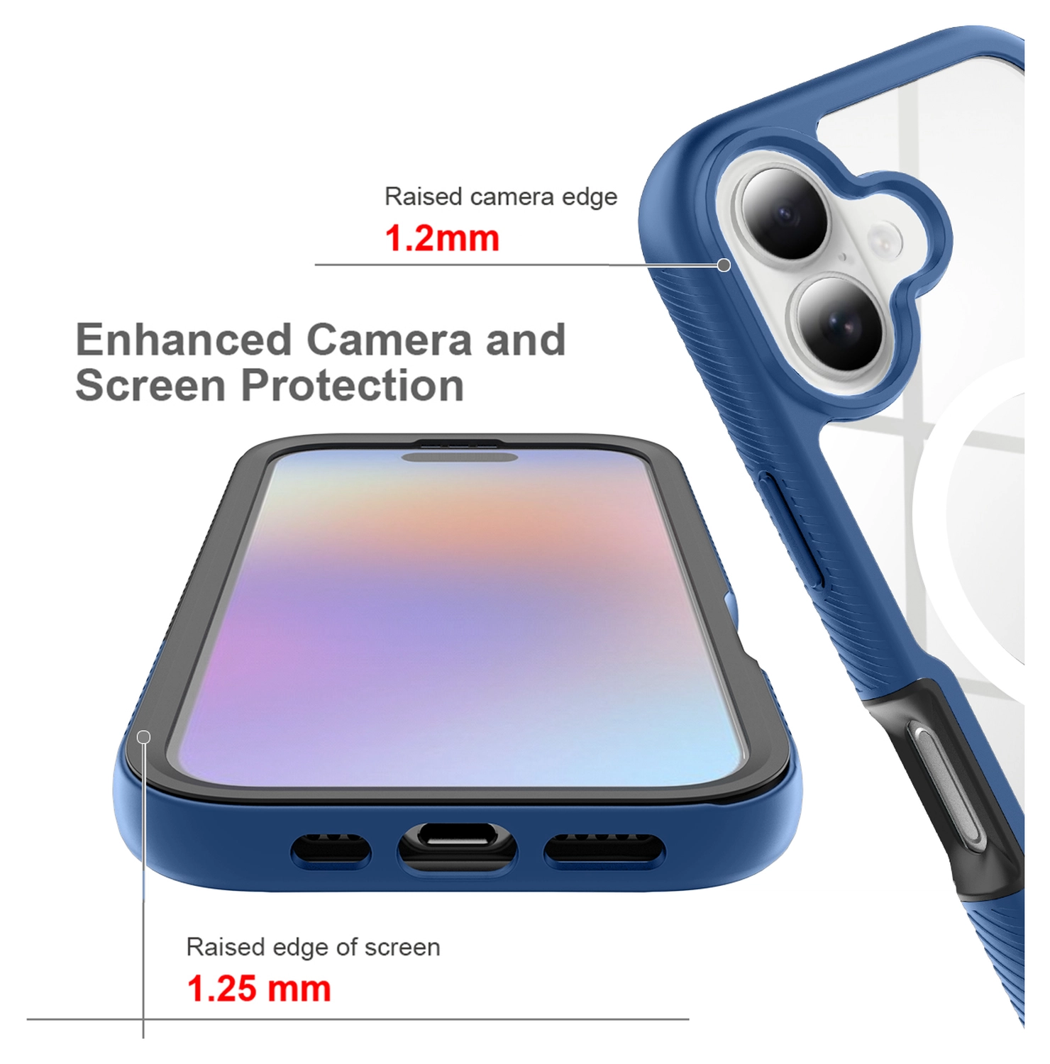 Apple iPhone 17 Hoesje Full Protect 360° Cover met MagSafe Blauw afbeelding 6