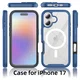 Apple iPhone 17 Hoesje Full Protect 360° Cover met MagSafe Blauw afbeelding 8