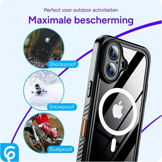 SBG Outdoor Case Apple iPhone 17 Waterdicht met MagSafe Zwart afbeelding 4