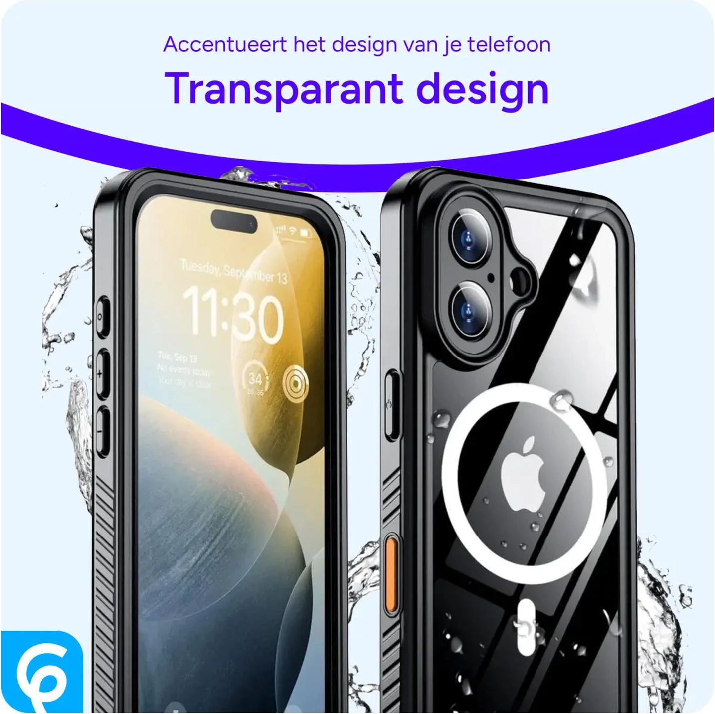 SBG Outdoor Case Apple iPhone 17 Waterdicht met MagSafe Zwart afbeelding 7
