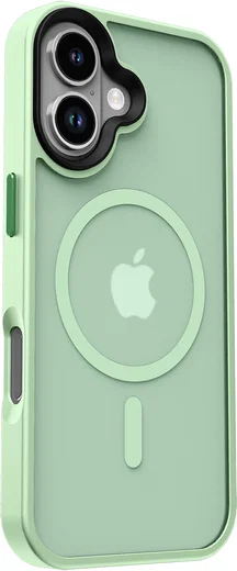 Apple iPhone 17 Hoesje met MagSafe Back Cover Matte Groen afbeelding 15