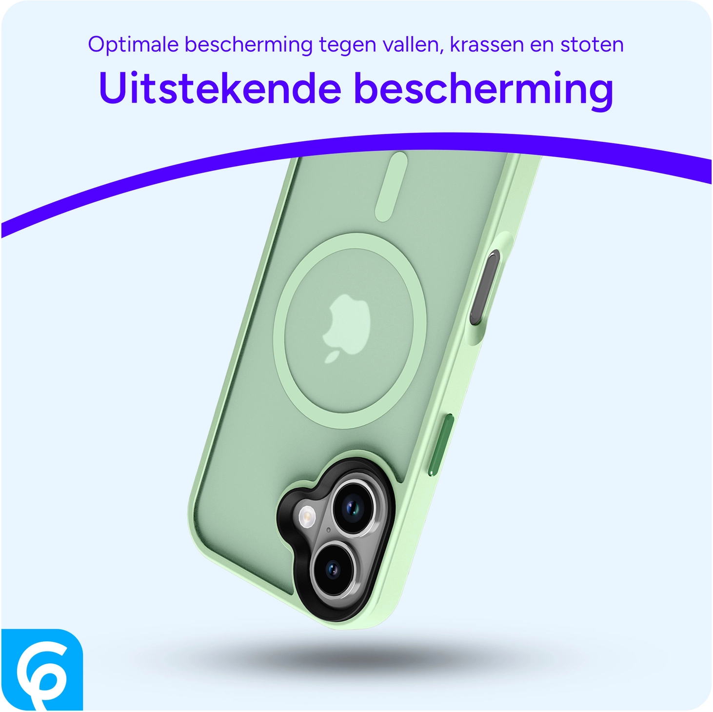 Apple iPhone 17 Hoesje met MagSafe Back Cover Matte Groen afbeelding 7