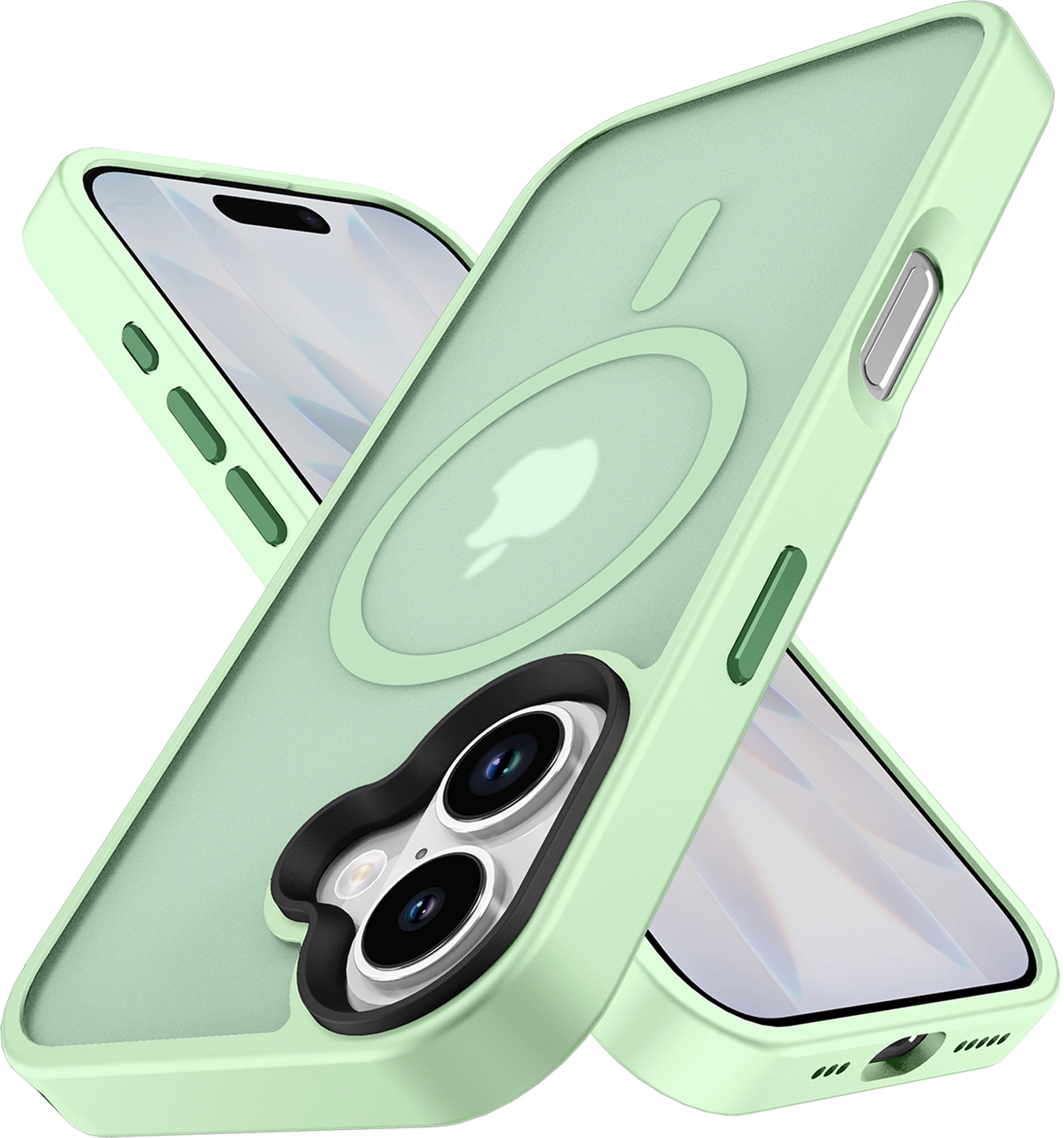 Apple iPhone 17 Hoesje met MagSafe Back Cover Matte Groen afbeelding 11