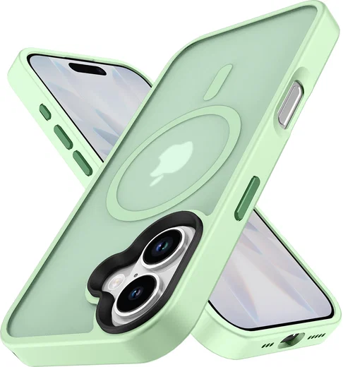 Apple iPhone 17 Hoesje met MagSafe Back Cover Matte Groen afbeelding 11