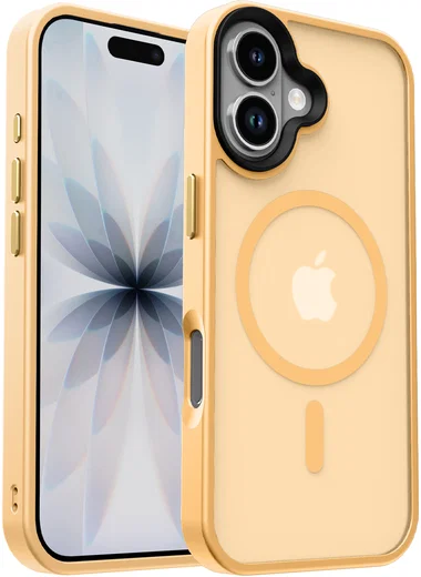 Apple iPhone 17 Hoesje met MagSafe Back Cover Matte Oranje afbeelding 1