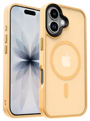 Apple iPhone 17 Hoesje met MagSafe Back Cover Matte Oranje afbeelding