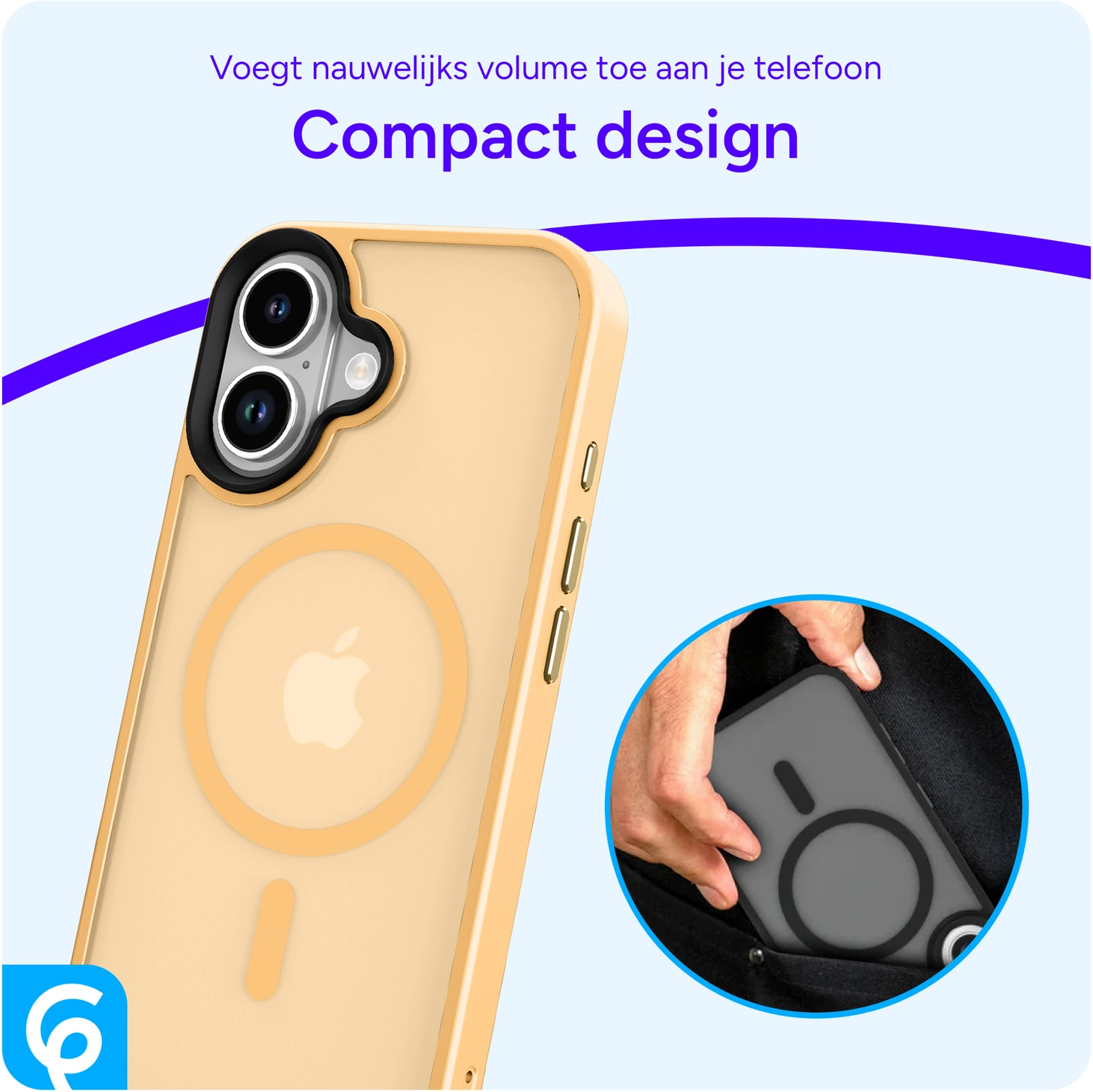 Apple iPhone 17 Hoesje met MagSafe Back Cover Matte Oranje afbeelding 10