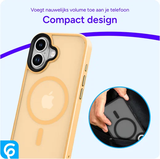 Apple iPhone 17 Hoesje met MagSafe Back Cover Matte Oranje afbeelding 10
