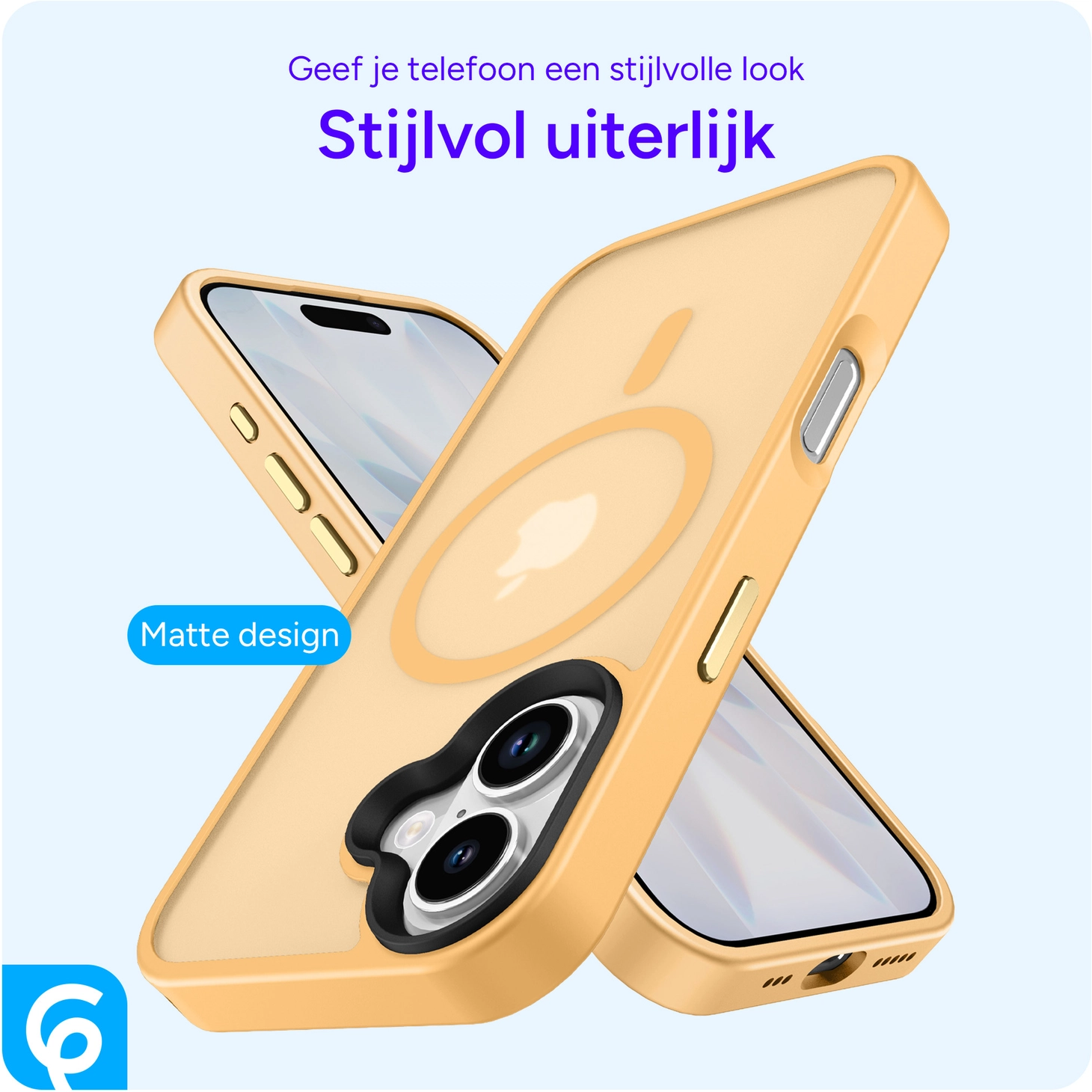 Apple iPhone 17 Hoesje met MagSafe Back Cover Matte Oranje afbeelding 2