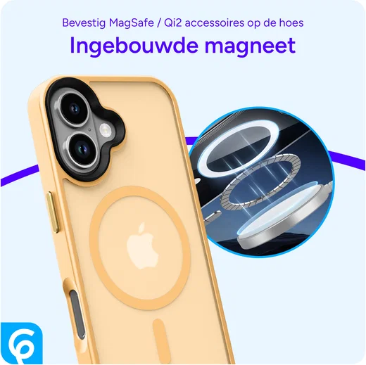 Apple iPhone 17 Hoesje met MagSafe Back Cover Matte Oranje afbeelding 7