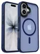 Apple iPhone 17 Hoesje met MagSafe Back Cover Matte Donker Blauw