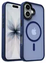 Apple iPhone 17 Hoesje met MagSafe Back Cover Matte Donker Blauw