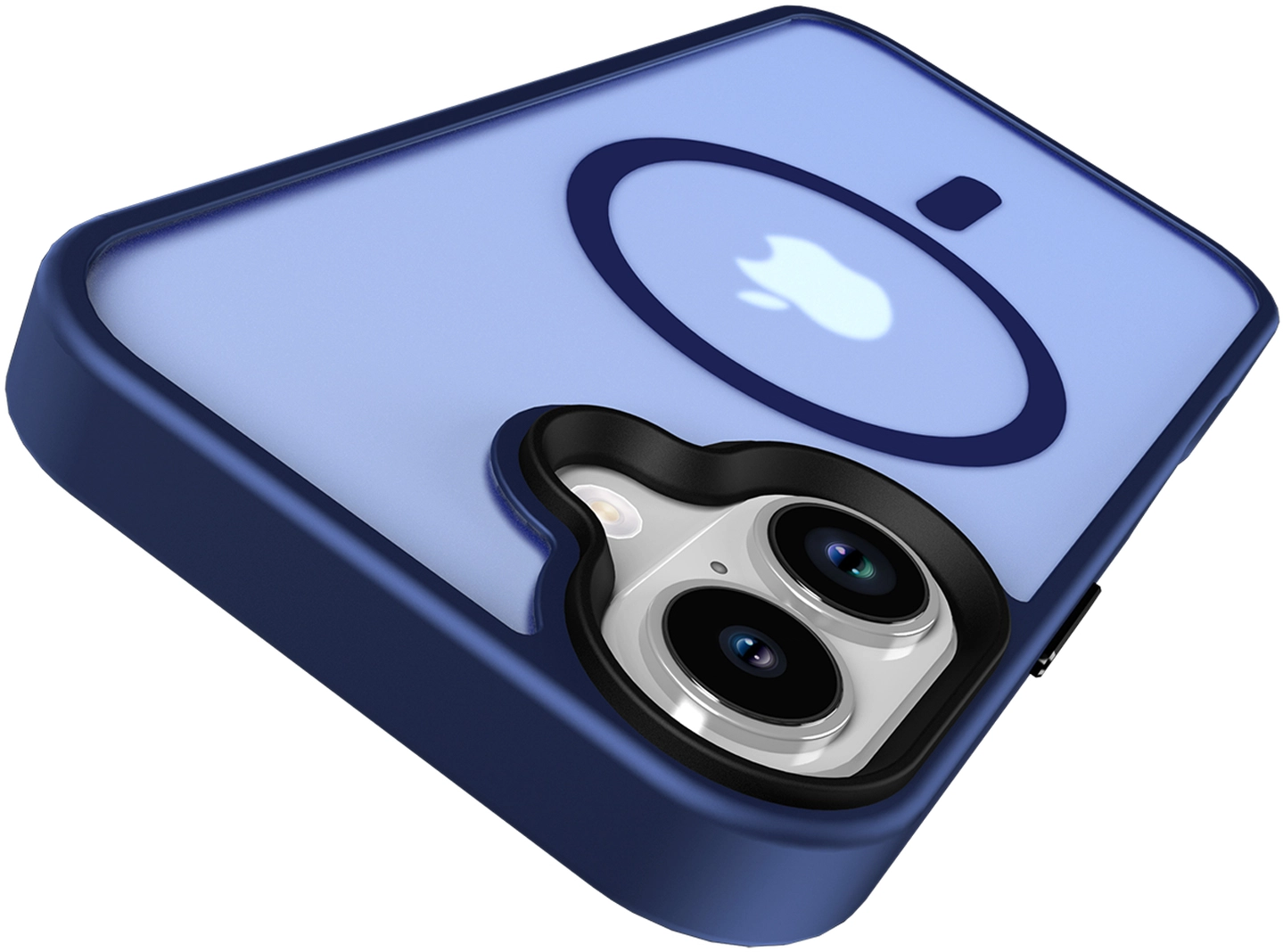Apple iPhone 17 Hoesje met MagSafe Back Cover Matte Donker Blauw afbeelding 12
